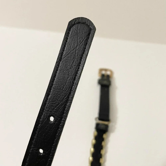 Vintage Gold Circle Scale Metal Stretch Belt 80s Style Retro - Picture 14 of 16